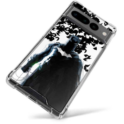 DC Comics Batman Holding batarang Art Google Pixel 7 Pro Clear Case
